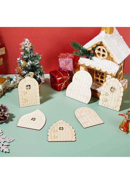 48 Pcs Peri Kapısı Ahşap Bahçe Kapıları Craft Mini Pencere Peri Evi Kiti Bitmemiş Minyatür Kapı Boyasız Peri Pencere (Yurt Dışından) indirimleri