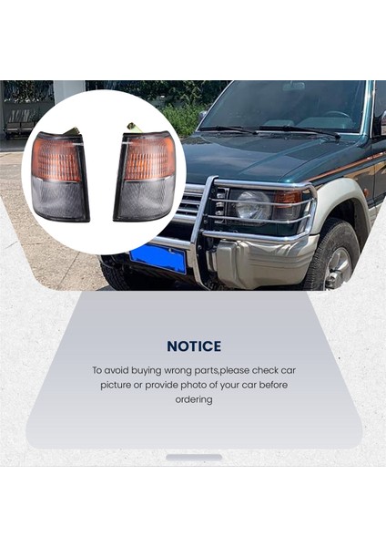 MR124957 Mıtsubıshı Pajero Montero Için MR124958 1993 1994 1995 1996 Araba Ön Köşe Işık Sinyal Işığı (Yurt Dışından) indirimleri