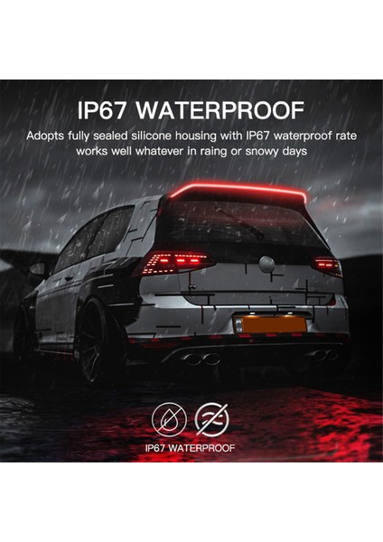 Evrensel Araba Karbon Fiber Kuyruk Işık Çubuğu LED Çok Function Feleşli Tur Tail Işığı Modifiye Yüksek Montajlı Fren Işığı (Yurt Dışından) indirimleri