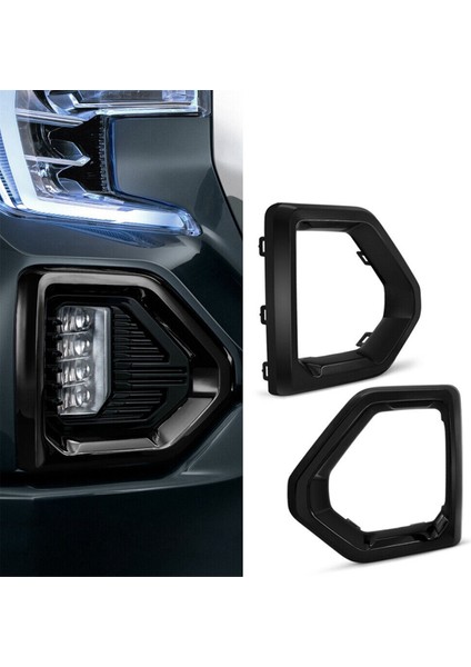 Gmc Sierra 1500 Denali Için Ön Sis Dış Çerçeve Kapağı Siyah Seti 2019-2022 (Yurt Dışından) modelleri
