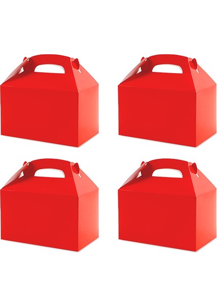 50 Pcs Partisi Kutuları Beyaz, Şeker Kutuları Parti Tutlu Kağıt Kurabiye Hediye Çantaları Gable Kutuları Kırmızı (Yurt Dışından)