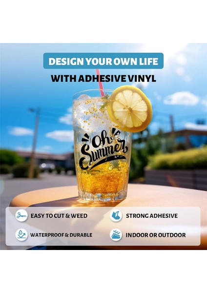 Vinil, 12 Inç x 50 Ft Yapışkan Vinil Rulo, Dekor Çıkartması Için Dış Mekan Kalıcı Vinil, Araba Fincanı Çıkartması, Scrapbooking (Yurt Dışından) fiyatları