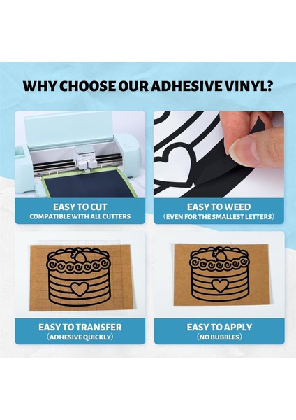 Vinil, 12 Inç x 50 Ft Yapışkan Vinil Rulo, Dekor Çıkartması Için Dış Mekan Kalıcı Vinil, Araba Fincanı Çıkartması, Scrapbooking (Yurt Dışından) fırsatları