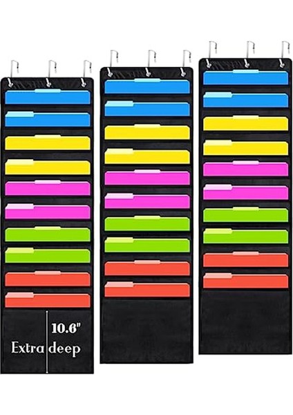 3 Adet Karalama Defteri Kağıt Depolama, 12 x 12 Inç Asılı Kağıt Depolama Torbaları Scrapbooking Için Kapı Kancaları, Kart Stoğu (Yurt Dışından) fiyatları