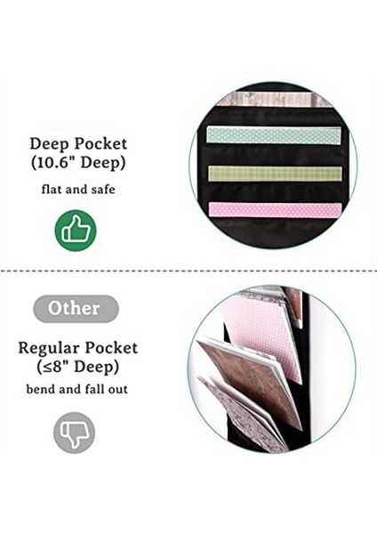 3 Adet Karalama Defteri Kağıt Depolama, 12 x 12 Inç Asılı Kağıt Depolama Torbaları Scrapbooking Için Kapı Kancaları, Kart Stoğu (Yurt Dışından) fırsatları