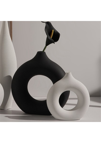 Iskandinav Seramik Vazo Dekor Çörekler Saksı Ev Oturma Odası Dekorasyonu Beyaz, L (Yurt Dışından) fırsatları