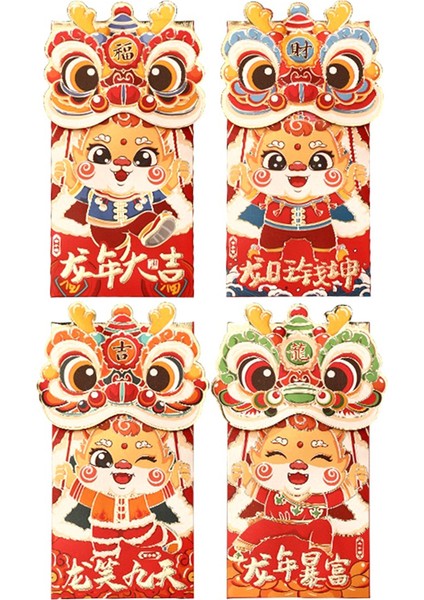 12PCS Kırmızı Zarflar Çin Kırmızı Zarf Şanslı Para Zarfı, Çin Yeni Yıl Kırmızı Zarflar, Yeni Yıl Kırmızı Paket (Yurt Dışından) fiyatları