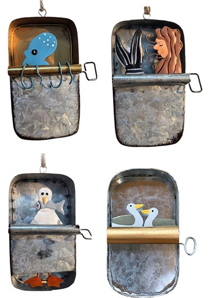 Sardunes Teneke Tuhaf Asılı Süs, Ilginç Küçük Bir Parça, Komik Balıkçı Süsleri, Sardalı Konserve Balık Deniz Ürünleri (Yurt Dışından)