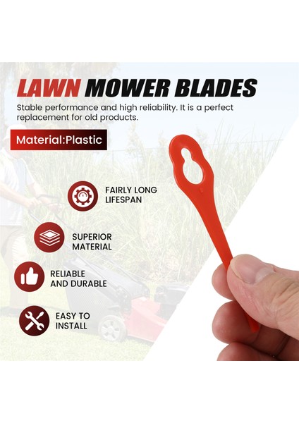 100PCS Çim Biçme Makinesi Bıçakları Biçme Makine Bıçakları Yedek Parçalar Çim Kesme Bıçakları Çim Bahçe Elektrikli Alet Aksesuarları (Yurt Dışından) fırsatları