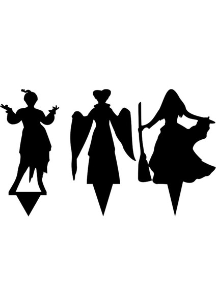 Cadılar Bayramı Gölge Projektörü, Bahçe Projeksiyonu Zemin Süsleri, Cadılar Bayramı Metal Dekorasyon Cadı Seti (Yurt Dışından)