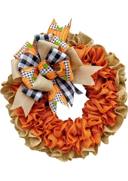 Sonbahar Çelenk Çelenk Ön Kapı Çiftlik Evi Için Sonbahar Çelenkleri, Şükran Balkabağı Çelenk Yaylar Dekor (Yurt Dışından)