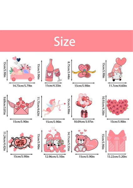 2024 Sevgililer Günü Spiral Cazibesi Amerikan Sevgililer Günü Aşk Yay ve Ok Partisi Dekorasyon Takılar (Yurt Dışından) modelleri