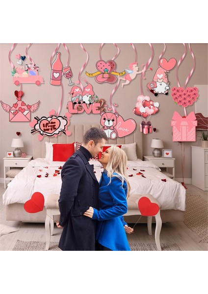 2024 Sevgililer Günü Spiral Cazibesi Amerikan Sevgililer Günü Aşk Yay ve Ok Partisi Dekorasyon Takılar (Yurt Dışından) fırsatları