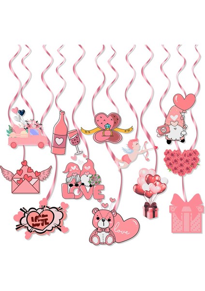 2024 Sevgililer Günü Spiral Cazibesi Amerikan Sevgililer Günü Aşk Yay ve Ok Partisi Dekorasyon Takılar (Yurt Dışından) indirimleri