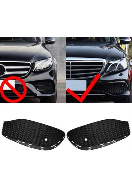 Araba Ön Tampon Sis Izgarası Izgara Sis Lambası Izgara Kapağı, Mercedes-Benz Için Chrome Strip E Sınıfı W213 2016-2020 Sağ (Yurt Dışından) modelleri