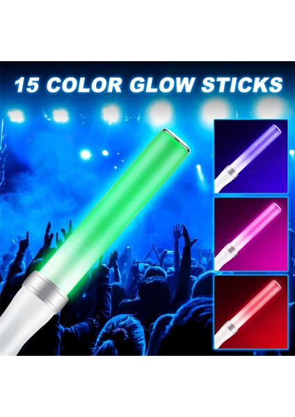 LED Işık Çubuğu Sopa 15 Renkli Flash Stick Live Stick Konserlerini Desteklemeli (Yurt Dışından) indirimleri
