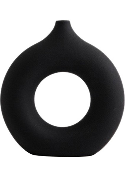 Iskandinav Seramik Vazo Dekor Çörekler Saksı Ev Oturma Odası Dekorasyonu Siyah, S (Yurt Dışından)