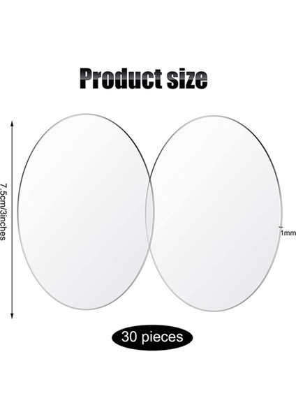 Crafts Için Net Akrilik DAIRE-60PCS Akrilik Daire Boşlukları Bebek Kilometre Taşı Diskleri Için Yuvarlak Akrilik Diskler, Isim Plakası (Yurt Dışından) modelleri