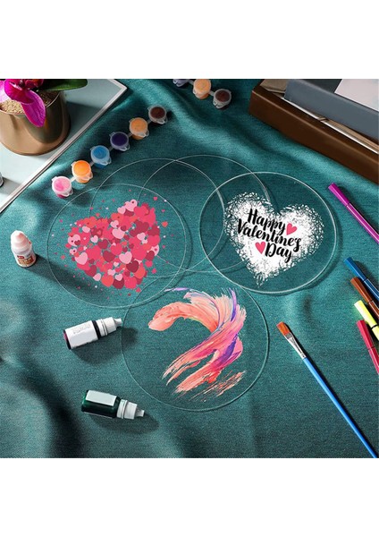 Crafts Için Net Akrilik DAIRE-60PCS Akrilik Daire Boşlukları Bebek Kilometre Taşı Diskleri Için Yuvarlak Akrilik Diskler, Isim Plakası (Yurt Dışından) fırsatları