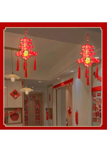 Yeni Yıl Çin Yeni Yılı Asma Aydınlık 3D Bahar Fenerleri Çin Kırmızı Kutlama Asma Dekorasyon (Yurt Dışından)