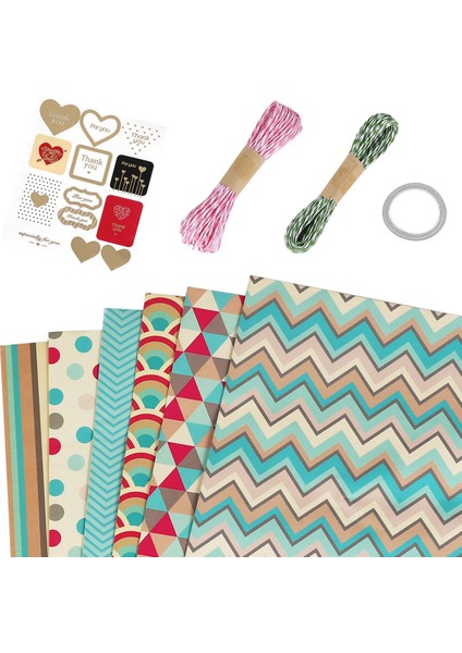 Kağıt Sayfaları, Noel Doğum Günü Partisi Için Sarma Kağıt Seti 6 Pcs Hediye Sarma Kağıtları, Mevcut Hediye Sarma Kağıdı (Yurt Dışından)