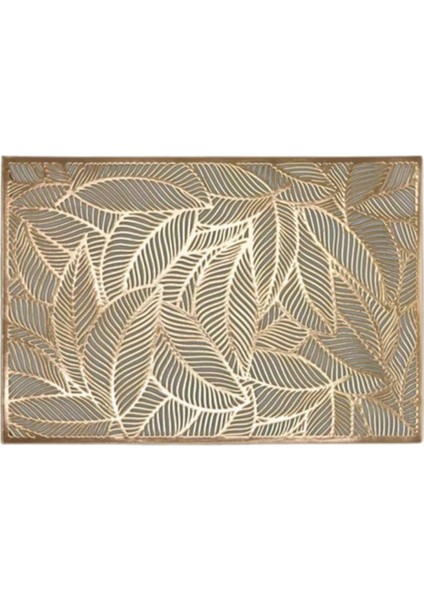 6pc Dikdörtgen Yapraklar Yalıtımlı Placemats Üst Düzey Otel Yemek Restoran Masası Mat Dekorasyon Boş Placemat B (Yurt Dışından) indirimleri