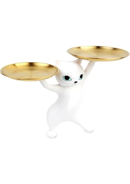 Dekor Için Kedi Tepsisi, Şeker Takı Küpeleri Için Kedi Dekor Reçine Tepsisi Yüzük Anahtar Tutucu Tepsisi, Giriş Yolu Için Harika Ev Dekor (Yurt Dışından)