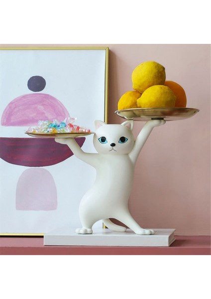 Dekor Için Kedi Tepsisi, Şeker Takı Küpeleri Için Kedi Dekor Reçine Tepsisi Yüzük Anahtar Tutucu Tepsisi, Giriş Yolu Için Harika Ev Dekor (Yurt Dışından) fiyatları