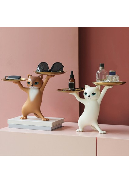 Dekor Için Kedi Tepsisi, Şeker Takı Küpeleri Için Kedi Dekor Reçine Tepsisi Yüzük Anahtar Tutucu Tepsisi, Giriş Yolu Için Harika Ev Dekor (Yurt Dışından) modelleri