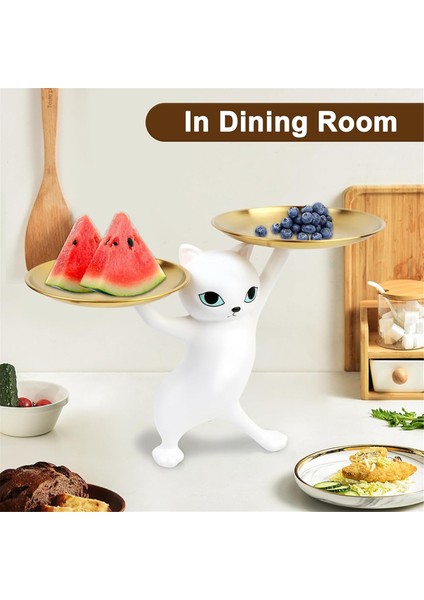 Dekor Için Kedi Tepsisi, Şeker Takı Küpeleri Için Kedi Dekor Reçine Tepsisi Yüzük Anahtar Tutucu Tepsisi, Giriş Yolu Için Harika Ev Dekor (Yurt Dışından) indirimleri