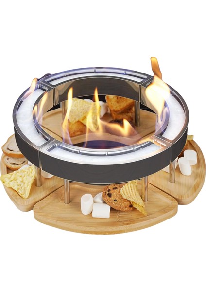 Masa Üstü Ateş Çukuru - Kapalı Dış Mekan Kullanımı Için Masa Üstü Ateş, Atıştırmalıklar Için Tasarımlı Taşınabilir Ateş Yeri (Yurt Dışından)