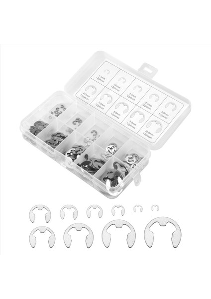 120 Pcs 304 Paslanmaz Çelik E Klipsli Yıkayıcı Ürünlük Kiti Mil Harf M1.5-M10 Için (Yurt Dışından) modelleri