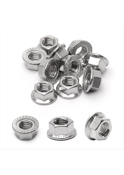 16 Pack M10 Tutulmuş Flanş Altı Somunları, M10-1.5MM Altı Flanş Fındık, Dıy Ana Mekanizması Için Kilitleme Yedek Somun (Yurt Dışından)