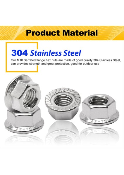 16 Pack M10 Tutulmuş Flanş Altı Somunları, M10-1.5MM Altı Flanş Fındık, Dıy Ana Mekanizması Için Kilitleme Yedek Somun (Yurt Dışından) modelleri