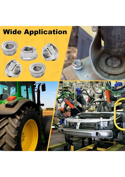 16 Pack M10 Tutulmuş Flanş Altı Somunları, M10-1.5MM Altı Flanş Fındık, Dıy Ana Mekanizması Için Kilitleme Yedek Somun (Yurt Dışından) indirimleri