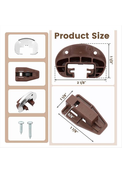 Yedek Çekme Kılavuzu Model 168, 7 Set Metal Destek ve Çekmece Silindirli Durdurur, Slayt Çekmeceleri (Yurt Dışından) fırsatları