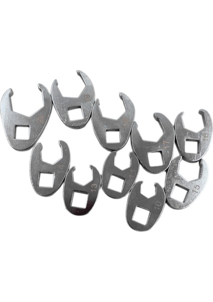 10PCS El Aracı Bireysel 3/8 Inçlik Sürücü Parlama Somun Anahtarları Tork Anahtar Tuşları Için Tamamen Cilalı 10-22MM (Yurt Dışından)