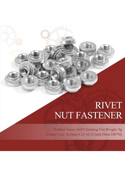 M3 Paslanmaz Çelik Kendi Kendi Kuşkusuz Perçin Somun Bağlayıcı 25 Pcs (Yurt Dışından) indirimleri