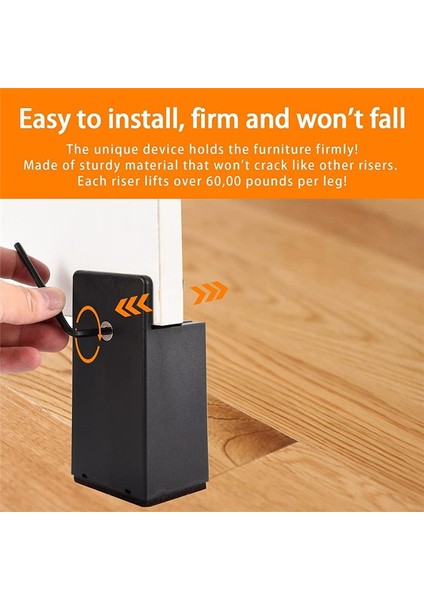 Ayarlanabilir Yatak Yükselticileri 4in, Vida Kelepçeli Mobilya Yükselticileri, Mobilya Kalınlığı Için 4pc Kanepe Yükselticileri Masa Için 0-1.6in (Yurt Dışından) modelleri