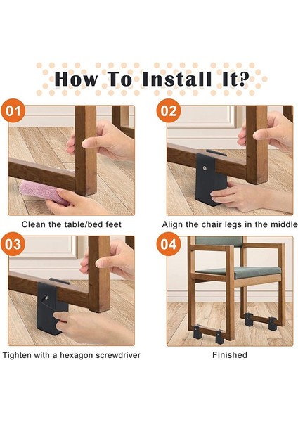 Ayarlanabilir Yatak Yükselticileri 4in, Vida Kelepçeli Mobilya Yükselticileri, Mobilya Kalınlığı Için 4pc Kanepe Yükselticileri Masa Için 0-1.6in (Yurt Dışından) fırsatları