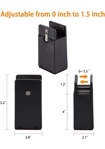 Ayarlanabilir Yatak Yükselticileri 4in, Vida Kelepçeli Mobilya Yükselticileri, Mobilya Kalınlığı Için 4pc Kanepe Yükselticileri Masa Için 0-1.6in (Yurt Dışından) indirimleri