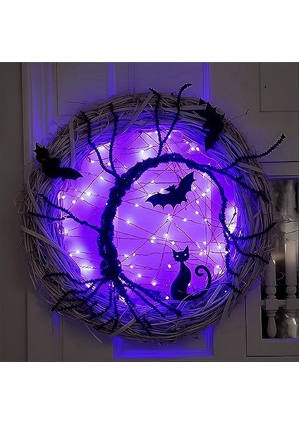 Cadılar Bayramı Çelenkleri Ön Kapı, Cadılar Bayramı Çelenk, Yarasa ve Kara Cat-Decor Cadılar Bayramı Kapısı Dekor (Yurt Dışından) fiyatları