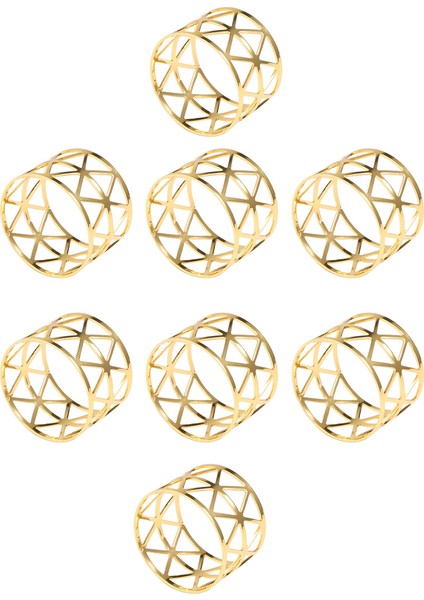 8 Adet Yuvarlak Örgü Peçete Halka Tutucu, Masa Seti Gündelik Veya Resmi Durumlar ve Düğün Partileri Için Uygun (Yurt Dışından)