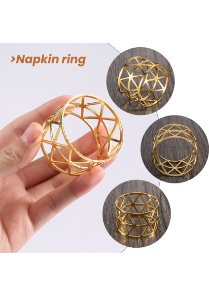 8 Adet Yuvarlak Örgü Peçete Halka Tutucu, Masa Seti Gündelik Veya Resmi Durumlar ve Düğün Partileri Için Uygun (Yurt Dışından) fırsatları