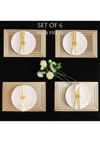 6pcs Dikdörtgen Dokuma Masa Paspas Kayması 18X12 Inç Dokulu Çizik Geçirmez Pvc Masa Paspasları, Mutfak Ev Dekoru Pembe Için (Yurt Dışından) fırsatları