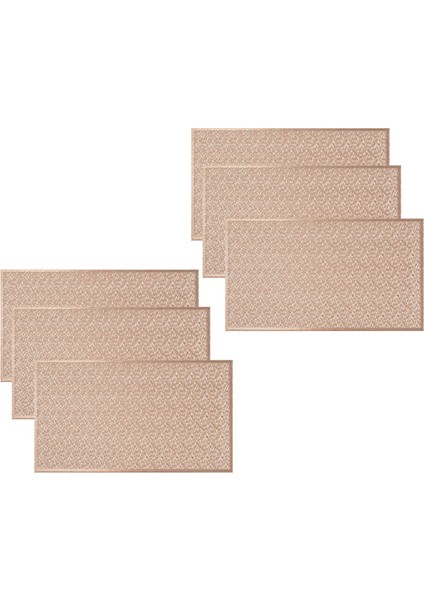 6pcs Dikdörtgen Dokuma Masa Paspas Kayması 18X12 Inç Dokulu Çizik Geçirmez Pvc Masa Paspasları, Mutfak Ev Dekoru Pembe Için (Yurt Dışından) indirimleri
