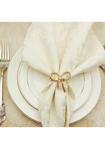 12 Pcs Basit Altın Peçete Yüzüğü Kelebek Çat Tie Peçete Tepeli Otel Restoranı Ağız Kum Yüzüğü Metal Peçete Yüzüğü (Yurt Dışından) fırsatları