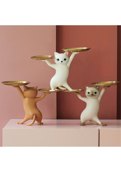 Dekor Için Kedi Tepsisi, Kedi Dekoru Reçine Tepsisi Şeker Takı Küpe Halka Anahtar Tutucu Tepsisi, Giriş Yolu Ev Dekoru Için Harika (Yurt Dışından) fiyatları