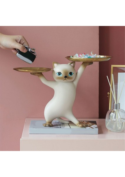 Dekor Için Kedi Tepsisi, Kedi Dekoru Reçine Tepsisi Şeker Takı Küpe Halka Anahtar Tutucu Tepsisi, Giriş Yolu Ev Dekoru Için Harika (Yurt Dışından) modelleri