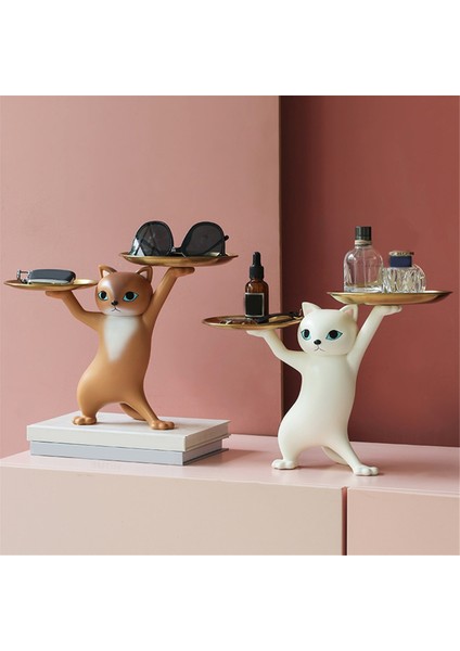 Dekor Için Kedi Tepsisi, Kedi Dekoru Reçine Tepsisi Şeker Takı Küpe Halka Anahtar Tutucu Tepsisi, Giriş Yolu Ev Dekoru Için Harika (Yurt Dışından) fırsatları